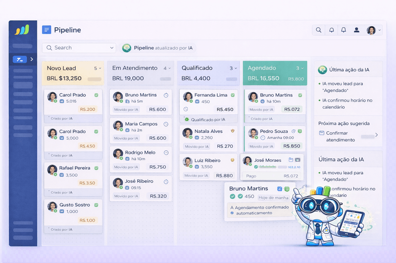 CRM que mostra onde cada fornecedor parou — sem corrente de WhatsApp
