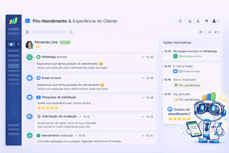 Follow-up pós-evento — pesquisa de satisfação automática
